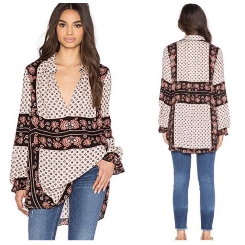 Free People Changing Times Floral Tunic